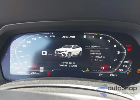 2021 BMW X6 M from USA, damaged, VIN 5YMCY0C06M9F74972